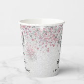 Gobelets En Papier Parties scintillant rose argent 40e anniversaire (Gauche)