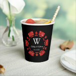 Gobelets En Papier Parties scintillant rouge Monogram Poker Chip Casi<br><div class="desc">Célébrez dans le style avec ces tasses de papier mariage modernes et très tendance. Ce design est facile à personnaliser avec votre libellé d'événement spécial et vos invités seront ravis quand ils verront ces fabuleuses tasses.</div>