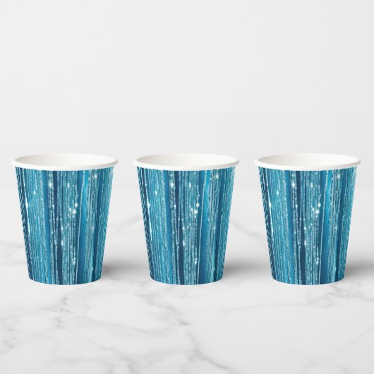 Gobelets En Papier Parties scintillant Turquoise Aqua Glam (Multi)