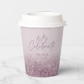 Gobelets En Papier Parties scintillant violet Lilac élégant brunch d' (Verso)