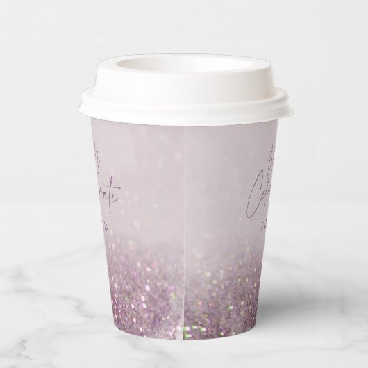 Gobelets En Papier Parties scintillant violet Lilac élégant brunch d' (Droite)