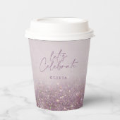 Gobelets En Papier Parties scintillant violet Lilac élégant brunch d' (Recto)