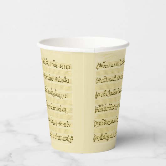 Gobelets En Papier Partition manuscrite Notes de chansons Antique Ivo (Droite)