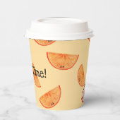 Gobelets En Papier Party Time! Kawaii Orange tasse de papier (Gauche)