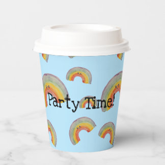 Gobelets En Papier Party Time! Kawaii Rainbow Paper cup