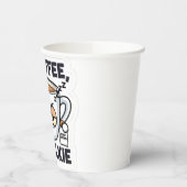 Gobelets En Papier Pas de café, pas de parlote (Gauche)