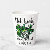 Gobelets En Papier Pas Lucky Juste Béni (Verso)