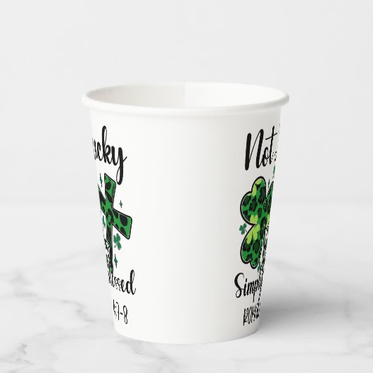 Gobelets En Papier Pas Lucky Juste Béni (Gauche)