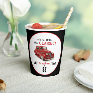 Gobelets En Papier Pas Vieille Mais Classique Rouge 1939 Coupe Age Pe