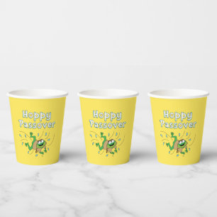 Gobelets en papier "Passover Frog" 250 ml.