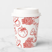 Gobelets En Papier Pasta & Pacifiers Hand Drawn Italian Baby Shower  (Verso)