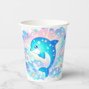 Gobelets En Papier Pastel Adorable Baby shower Dauphin