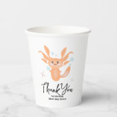 Gobelets En Papier Pastel Axolotl Océan Baby shower Créature (Recto)