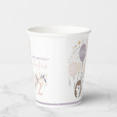 Gobelets En Papier Pastel Boho Hedgehog et Balloons Anniversaire (Droite)