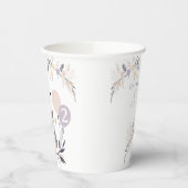 Gobelets En Papier Pastel Boho Owl et Balloons Anniversaire (Gauche)