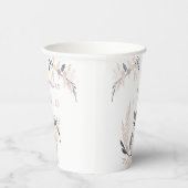 Gobelets En Papier Pastel Boho Owl et Balloons Anniversaire (Droite)