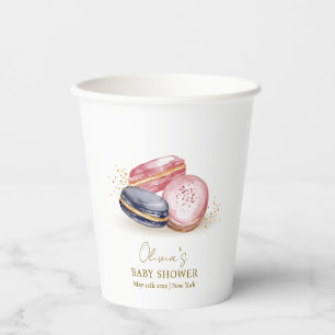 Gobelets En Papier Pastel Bonjour Bébé Baby shower Français Macarons