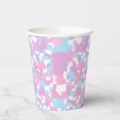 Gobelets En Papier Pastel Camouflage Motif d'art Abstrait (Gauche)