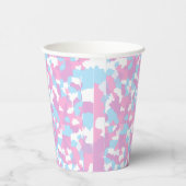 Gobelets En Papier Pastel Camouflage Motif d'art Abstrait (Droite)