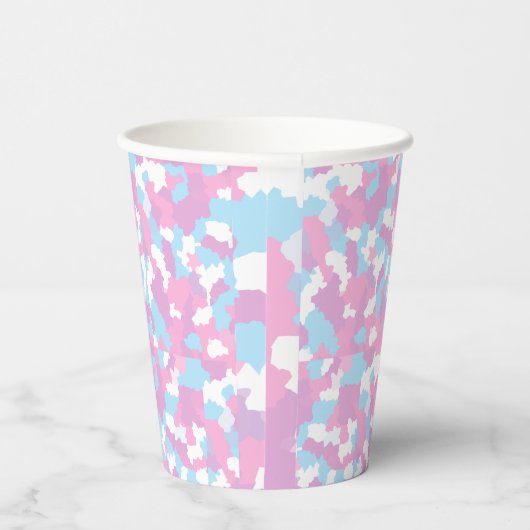 Gobelets En Papier Pastel Camouflage Motif d'art Abstrait (Droite)