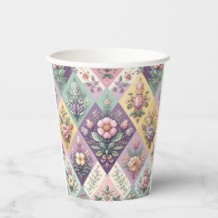 Gobelets En Papier Pastel coloré Jacquard Pâques/Printemps