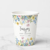 Gobelets En Papier Pastel Floral Baby in Bloom Aquarelle (Verso)