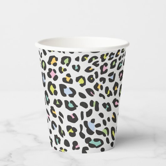 Gobelets En Papier Pastel Leopard Spot Motif (Recto)