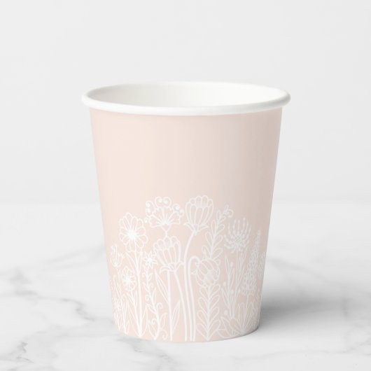 Gobelets En Papier Pastel Pink and White Baby in Bloom Cup (Verso)