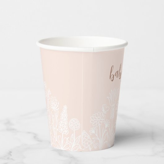 Gobelets En Papier Pastel Pink and White Baby in Bloom Cup (Droite)