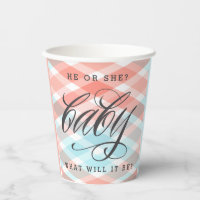 Pastel Plaid Baby shower Genre Révélation