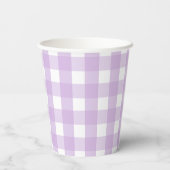 Gobelets En Papier Pastel Purple En vichy Motif (Verso)