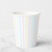 Gobelets En Papier Pastel Rainbow Candy Stripe Retro (Verso)