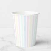 Gobelets En Papier Pastel Rainbow Candy Stripe Retro (Gauche)