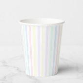 Gobelets En Papier Pastel Rainbow Candy Stripe Retro (Droite)