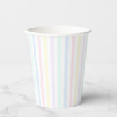 Gobelets En Papier Pastel Rainbow Candy Stripe Retro (Recto)