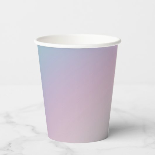 Gobelets En Papier Pastel Rainbow Ombre Gradient Blur Abstrait Design (Verso)