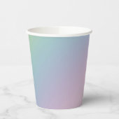 Gobelets En Papier Pastel Rainbow Ombre Gradient Blur Abstrait Design (Gauche)