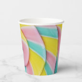 Gobelets En Papier Pastel Rainbow Spiral Candy Photo (Verso)