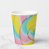 Gobelets En Papier Pastel Rainbow Spiral Candy Photo (Recto)