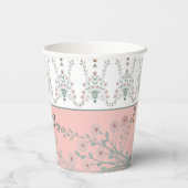 Gobelets En Papier Pastel Rose Et Turquoise (Verso)