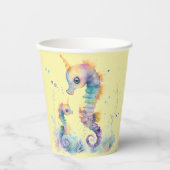 Gobelets En Papier Pastel Seahorse Thème Enfant Anniversaire Papier C (Recto)