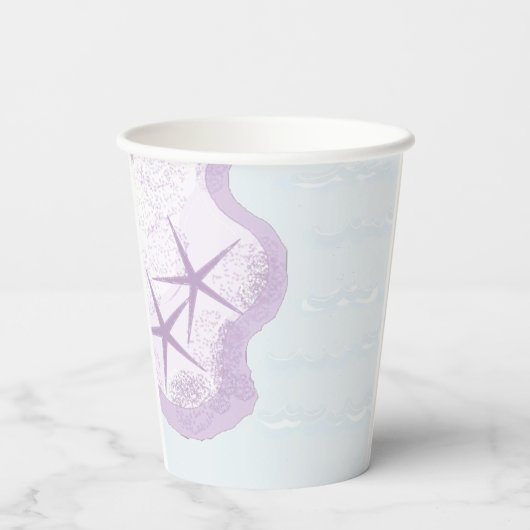Gobelets En Papier Pastel Starfish et Ocean Paper Cups (Verso)