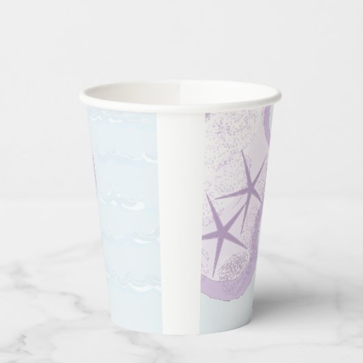 Gobelets En Papier Pastel Starfish et Ocean Paper Cups (Gauche)