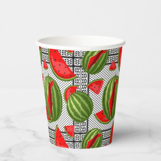 Gobelets En Papier Pastèque Palestine - Slice (Droite)