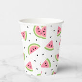 Gobelets En Papier Pastèque rose, Graines de pastèque, Motif d'été (Droite)