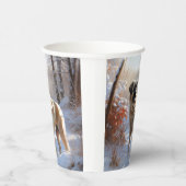 Gobelets En Papier Pasteur Anatolien Laisser Neige Noël (Droite)