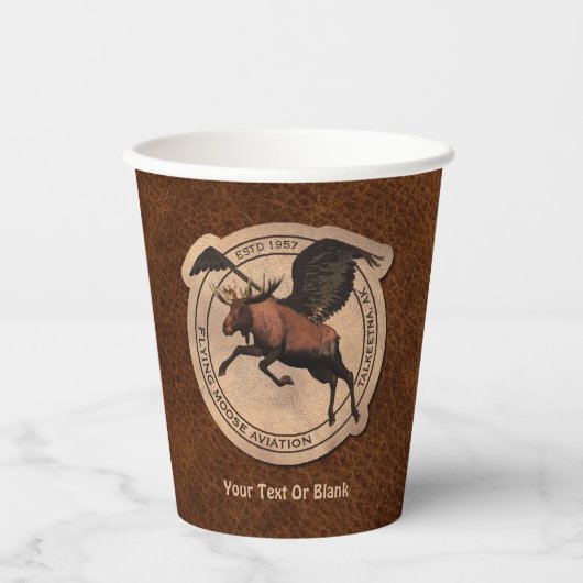 Gobelets En Papier Patch Flying Moose Aviation (Recto)
