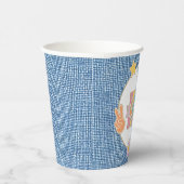 Gobelets En Papier Patch Preppy Bonjour Double Chiffres 10e Anniversa (Droite)