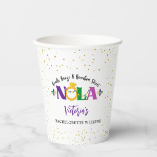 GOBELETS EN PAPIER PÂTES, BOOZE ET BOURBON STREET NOLA BACHELORETTE