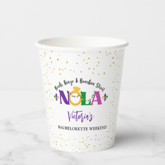 GOBELETS EN PAPIER PÂTES, BOOZE ET BOURBON STREET NOLA BACHELORETTE